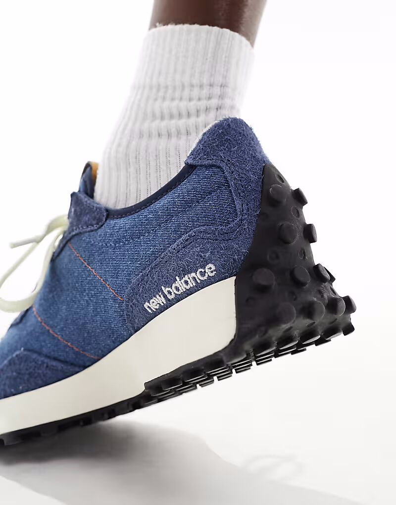 Кроссовки New Balance 327 синего цвета — фото 4