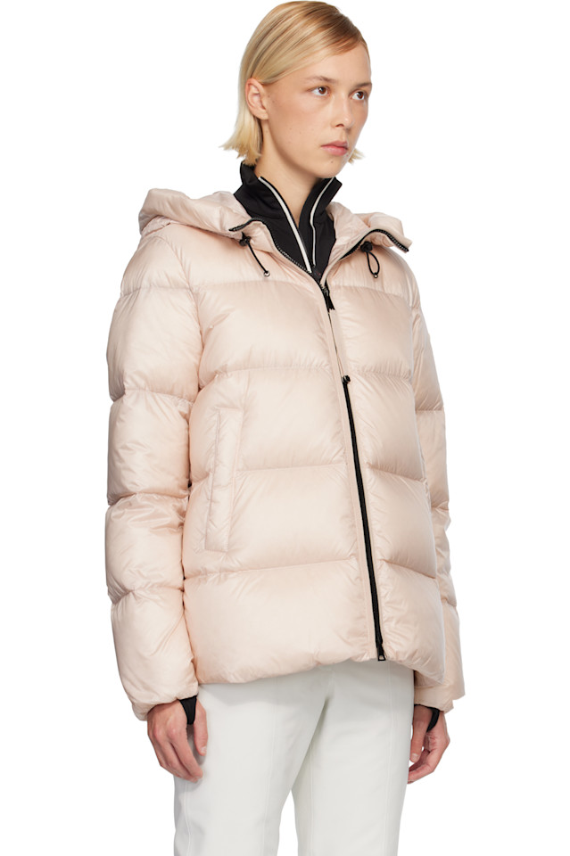 Пуховая куртка с капюшоном Serittes Moncler, розовый — фото 2