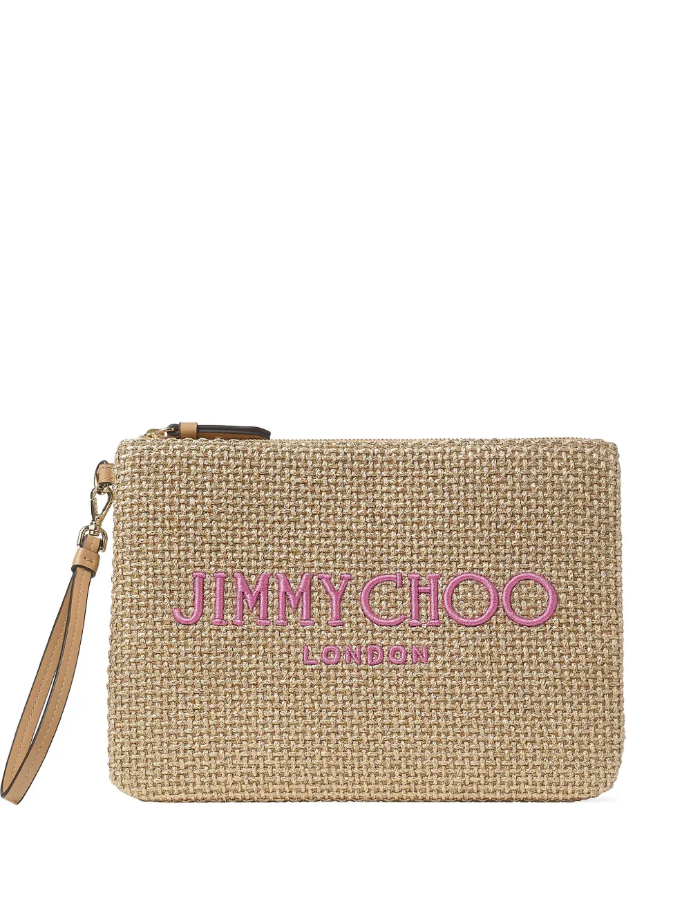 

Клатч из рафии JIMMY CHOO, коричневый