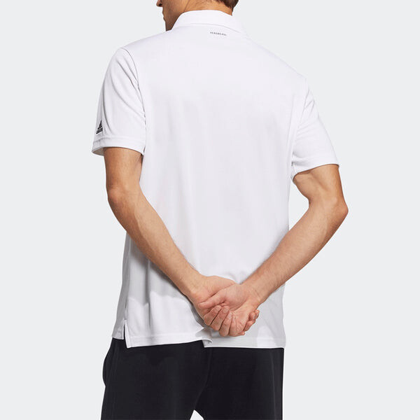 Футболка adidas Solid Color Athleisure Casual Sports Short Sleeve Polo Shirt White, мультиколор — фото 3