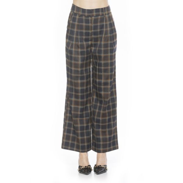 

Женские клетчатые брюки Elodie с застежкой-молнией спереди Alexia Admor, цвет brown plaid