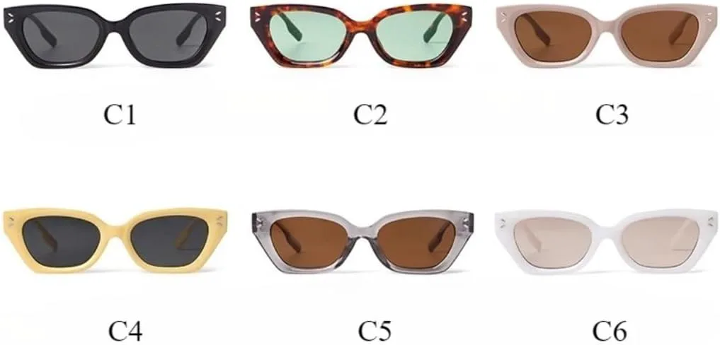 

Солнцезащитные очки с защитой UV400 | Оправа «кошачий глаз» с заклепками | для женщин и мужчин, для занятий спортом на открытом воздухе и вождения DSVIGF, 04