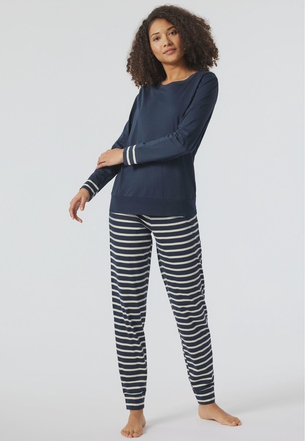 

Женские хлопковые пижамы Casual Essentials SCHIESSER, цвет Nachtblau