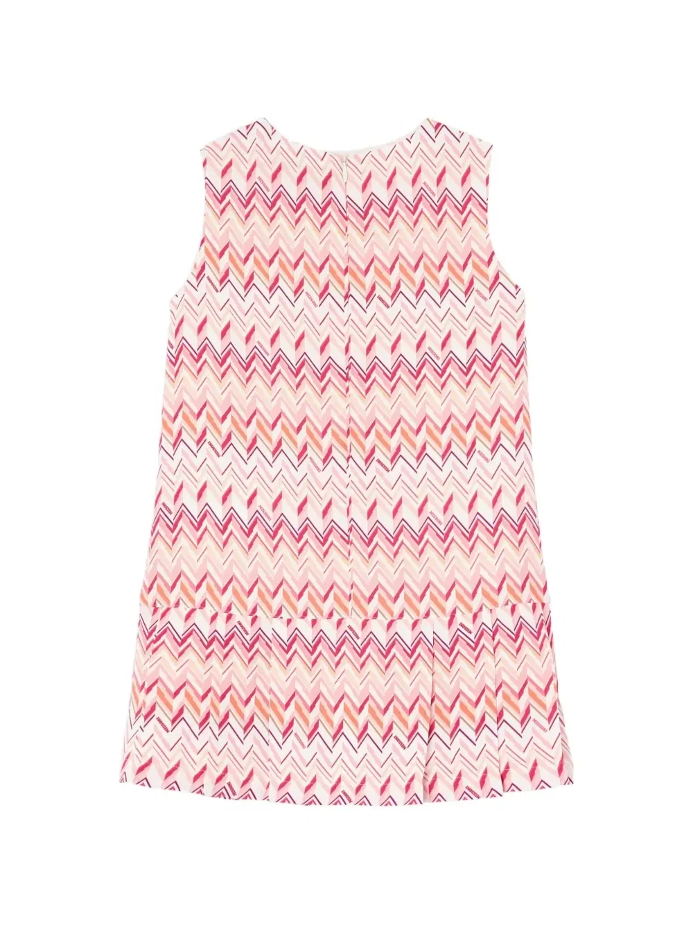 Платье без рукавов с зигзагообразным принтом Missoni Kids, розовый — фото 2