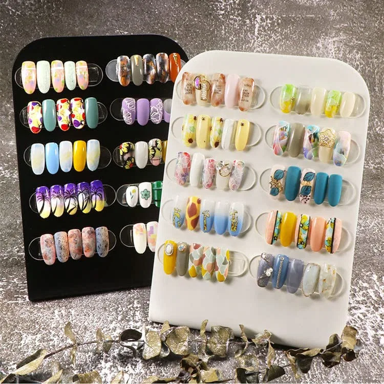 Подставка для нейл-арта Iron Nail Art Stand с 10 магнитными акриловыми полосками Gisela D — фото 4