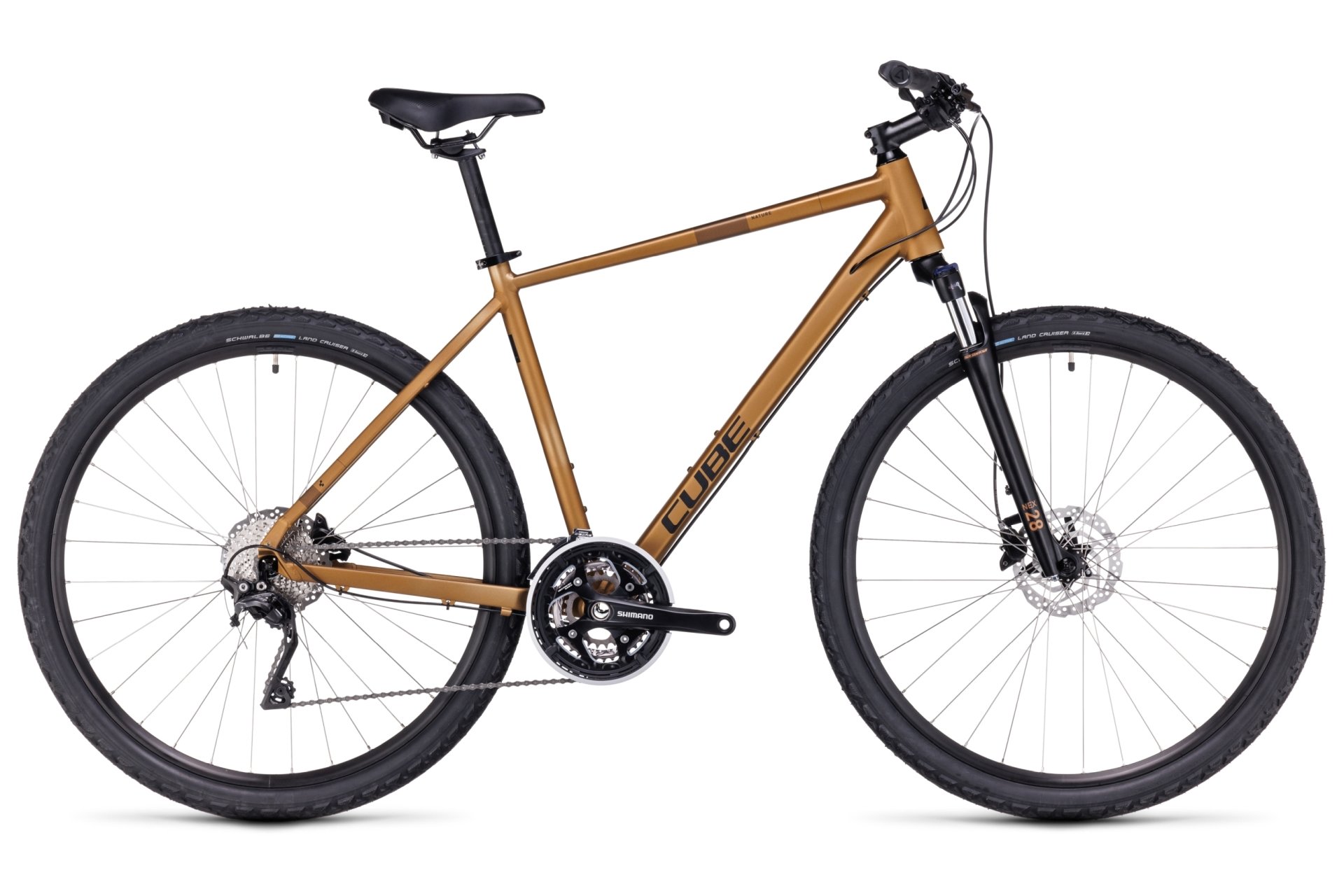 

Кроссовый велосипед Cube Nature Pro - 28 дюймов - Diamant - 2024, цвет Gold|gold´n´black