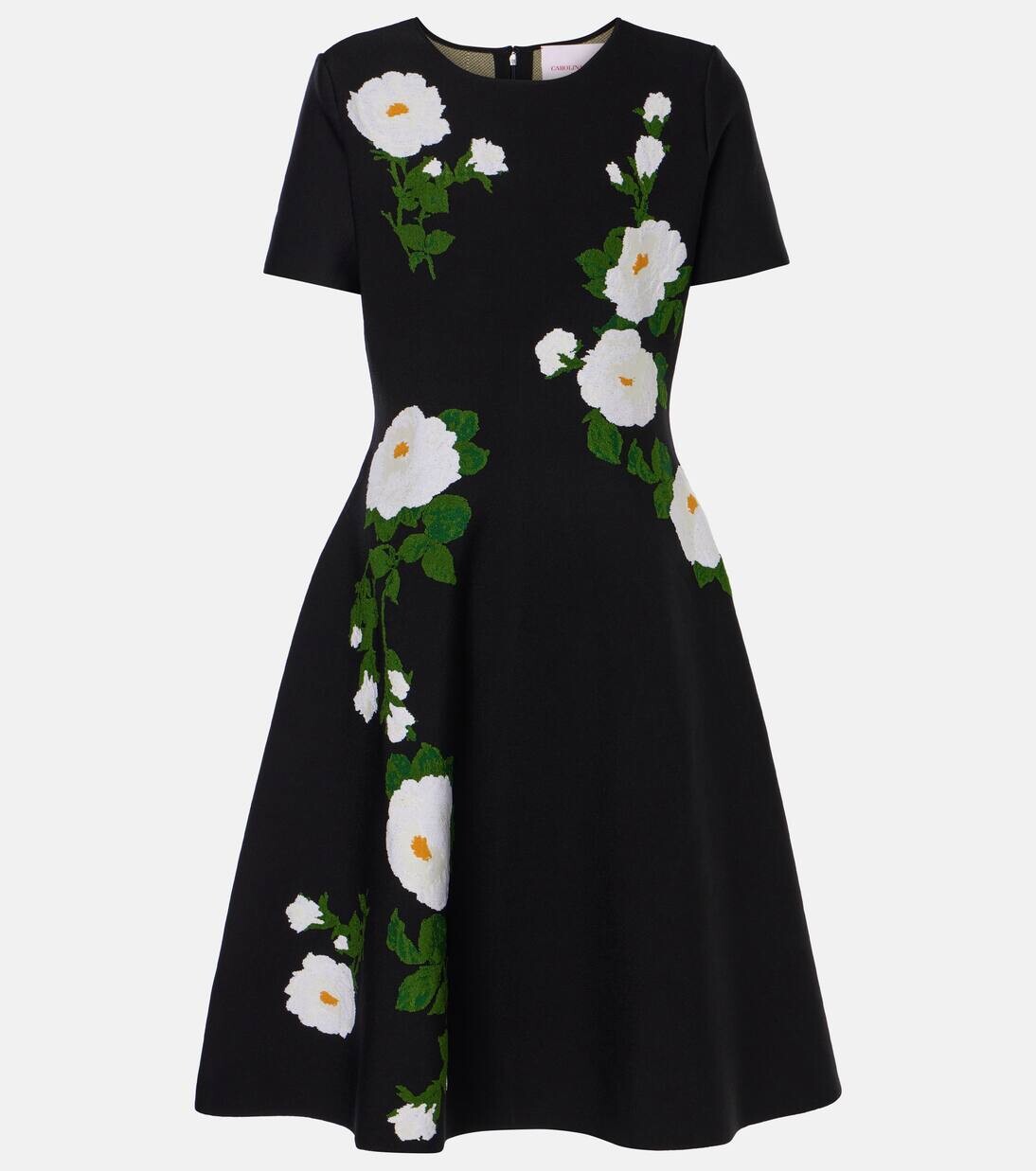 

Платье миди с цветочным жаккардом Carolina Herrera, цвет black multi