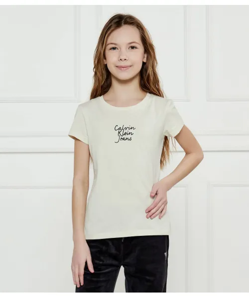

Футболка Slim fit Calvin Klein Jeans, бежевый