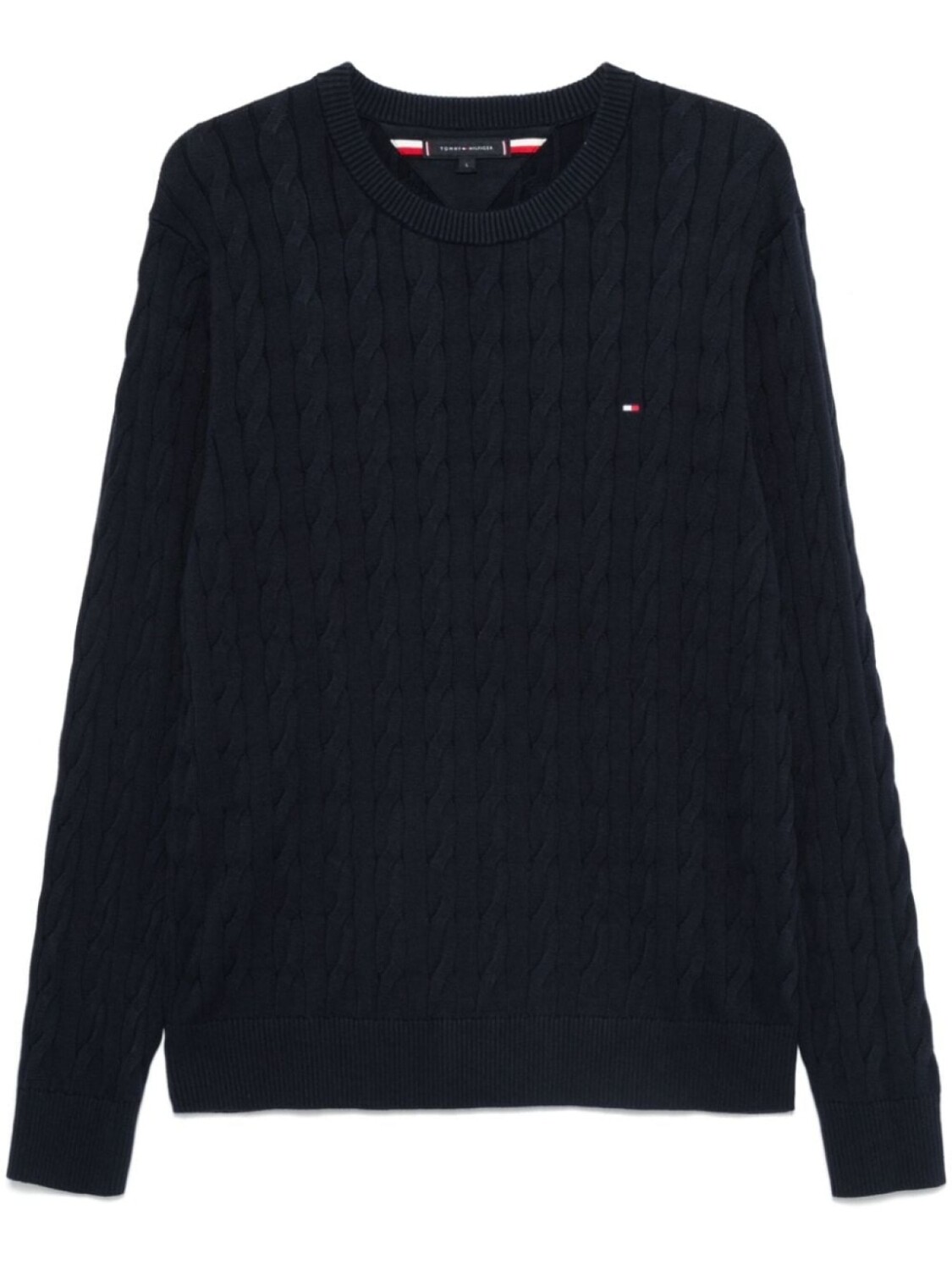 

Tommy Hilfiger свитер фактурной вязки с круглым вырезом, синий