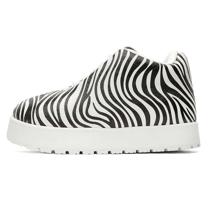 

Grumpy ram Антискользящие износостойкие мид-топ скейтборд кроссовки мужские Zebra White, цвет Zebra White