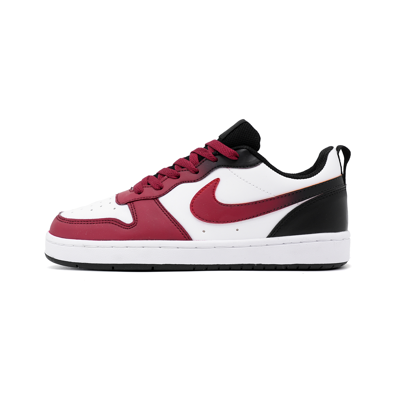

Кроссовки для скейтбординга Court Borough Red White Interface Slip Resistant Abrasion Resistant низкие детские Burgundy Nike, бордовый