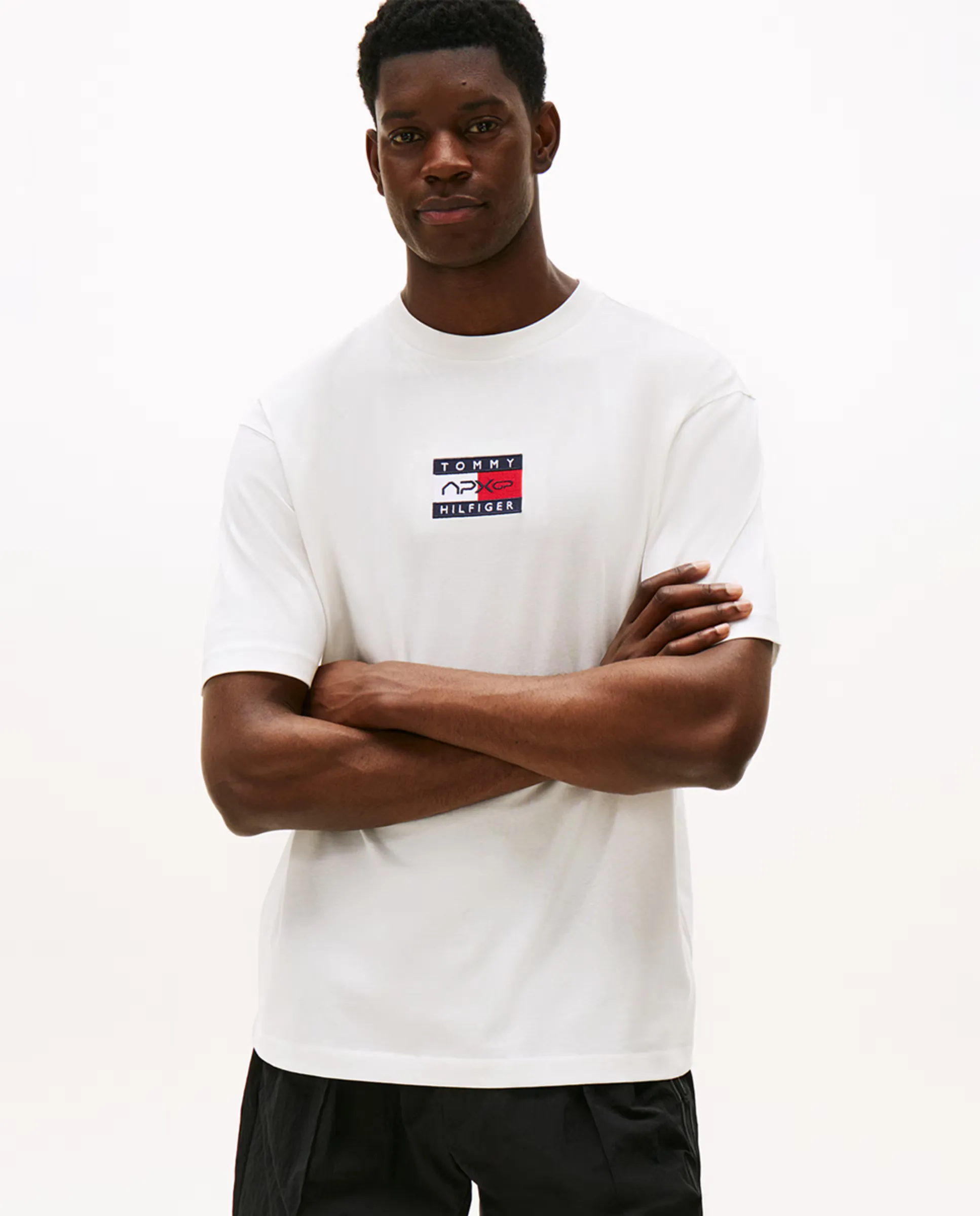 

Мужская футболка с коротким рукавом и круглым вырезом Tommy Hilfiger, белый
