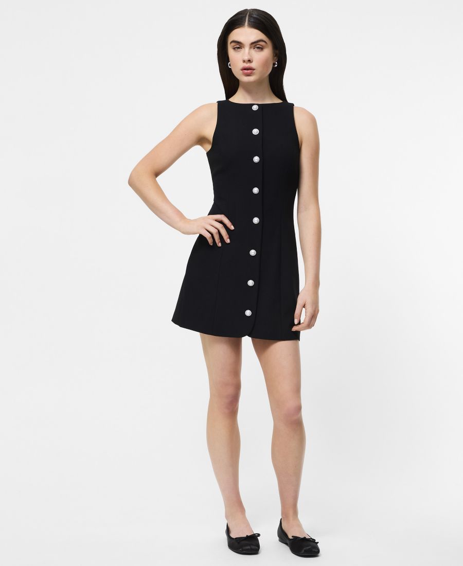 

Женское мини-платье Azra из твила с пуговицами French Connection, Black