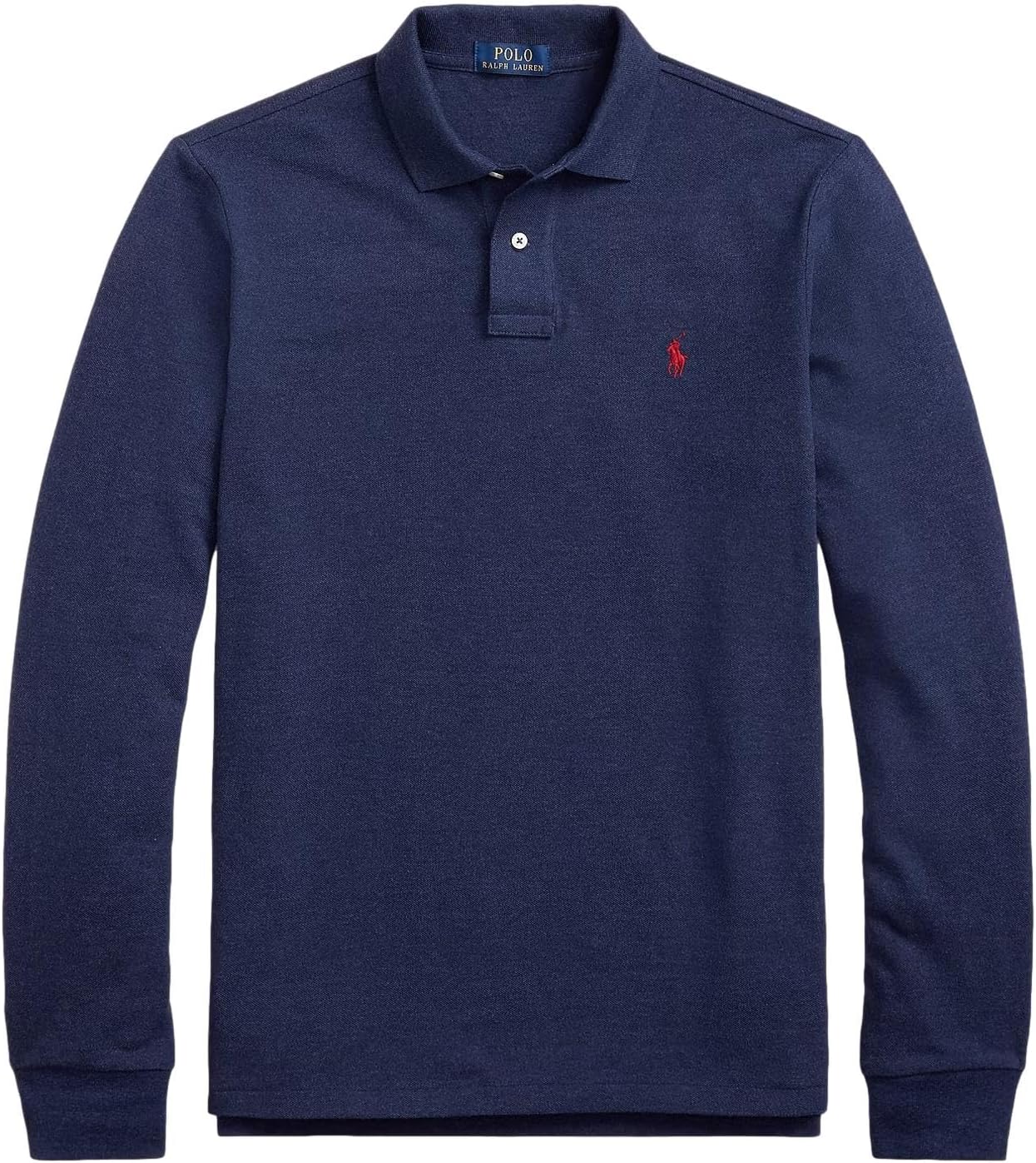 

Polo Ralph Lauren классический крой длинный рукав мягкий поло, Rl Spring Navy Heather.