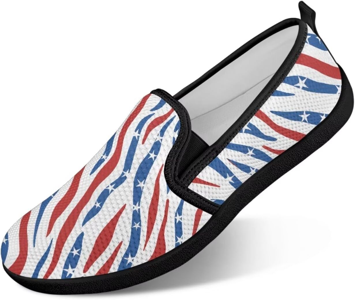 

Мужские лоферы без шнурков, удобные повседневные туфли, дышащие сетчатые кроссовки для ходьбы, плоская подошва без перепада, для тренажерного зала, размеры 4-9 Twousenru, American Flag Strips Abstrac