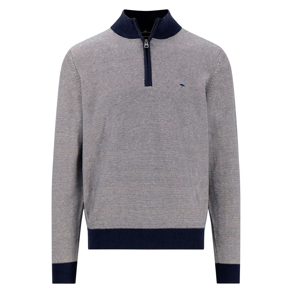 

Свитер Fynch Hatton Fine Stripes half zip, серый
