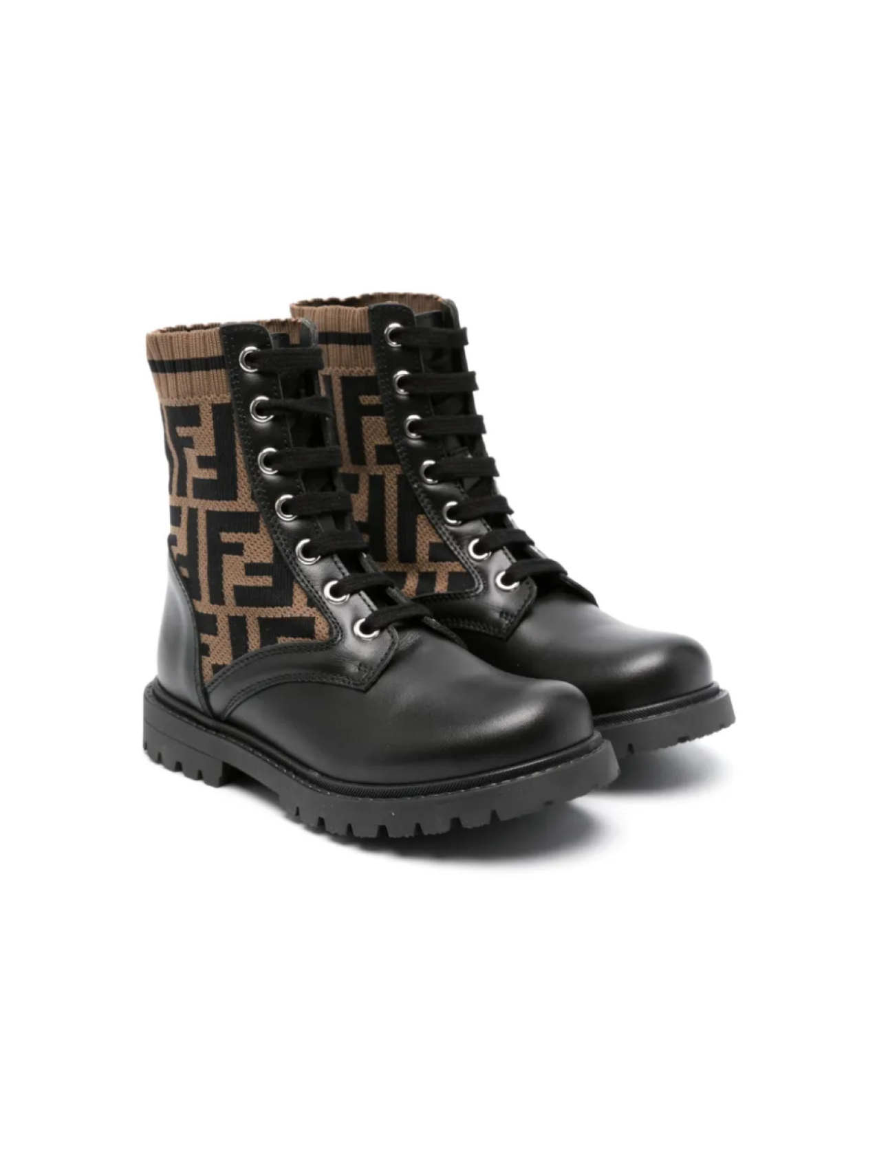 

Ботинки с логотипом FF Fendi Kids, черный