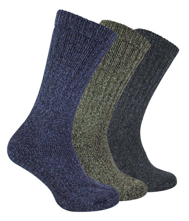 

Носки сноб 3 пары мужских носков-лодочек из плотной шерсти мериноса походные Sock Snob, мультиколор