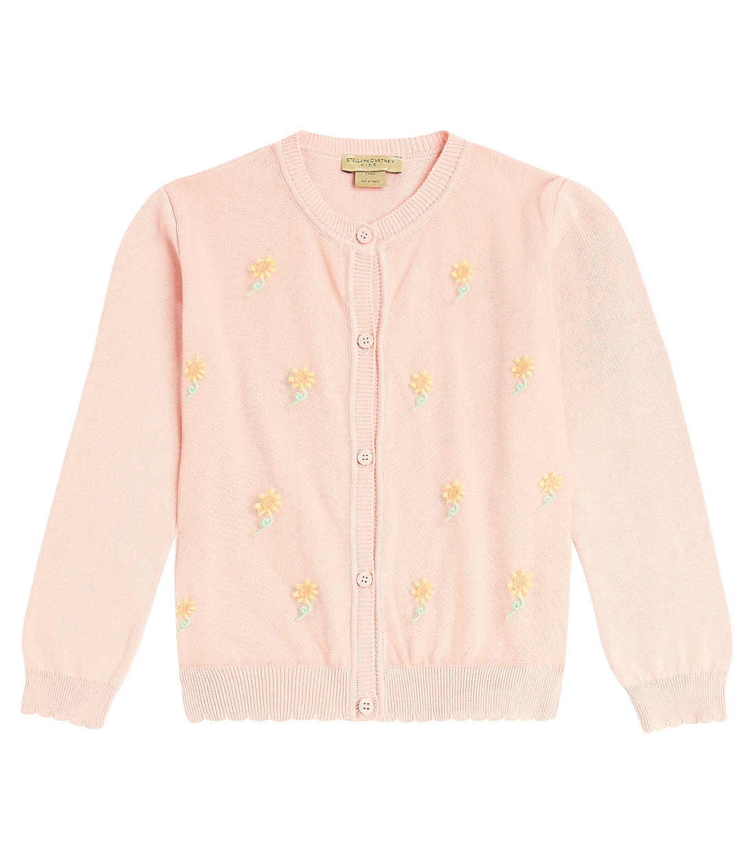 

Хлопковый кардиган с цветочным принтом Stella McCartney Kids, Salmon Pink
