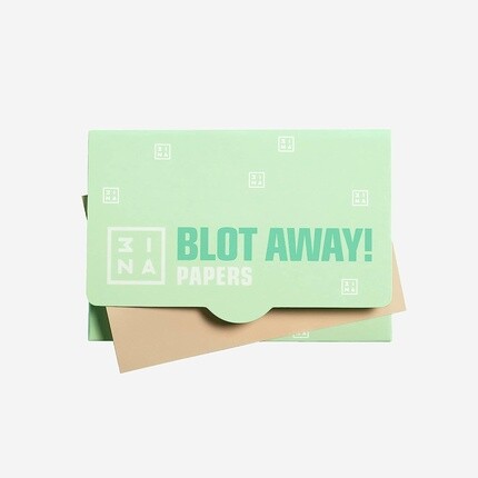 

3Ina Makeup Vegan The Blot Away! Матирующая промокательная бумага, 50 листов, белый дорожный размер, 3Ina Cosmetics