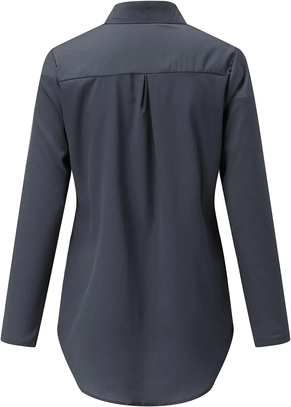 Блуза с воротником Women's Long Sleeve Blouse, серый — фото 3