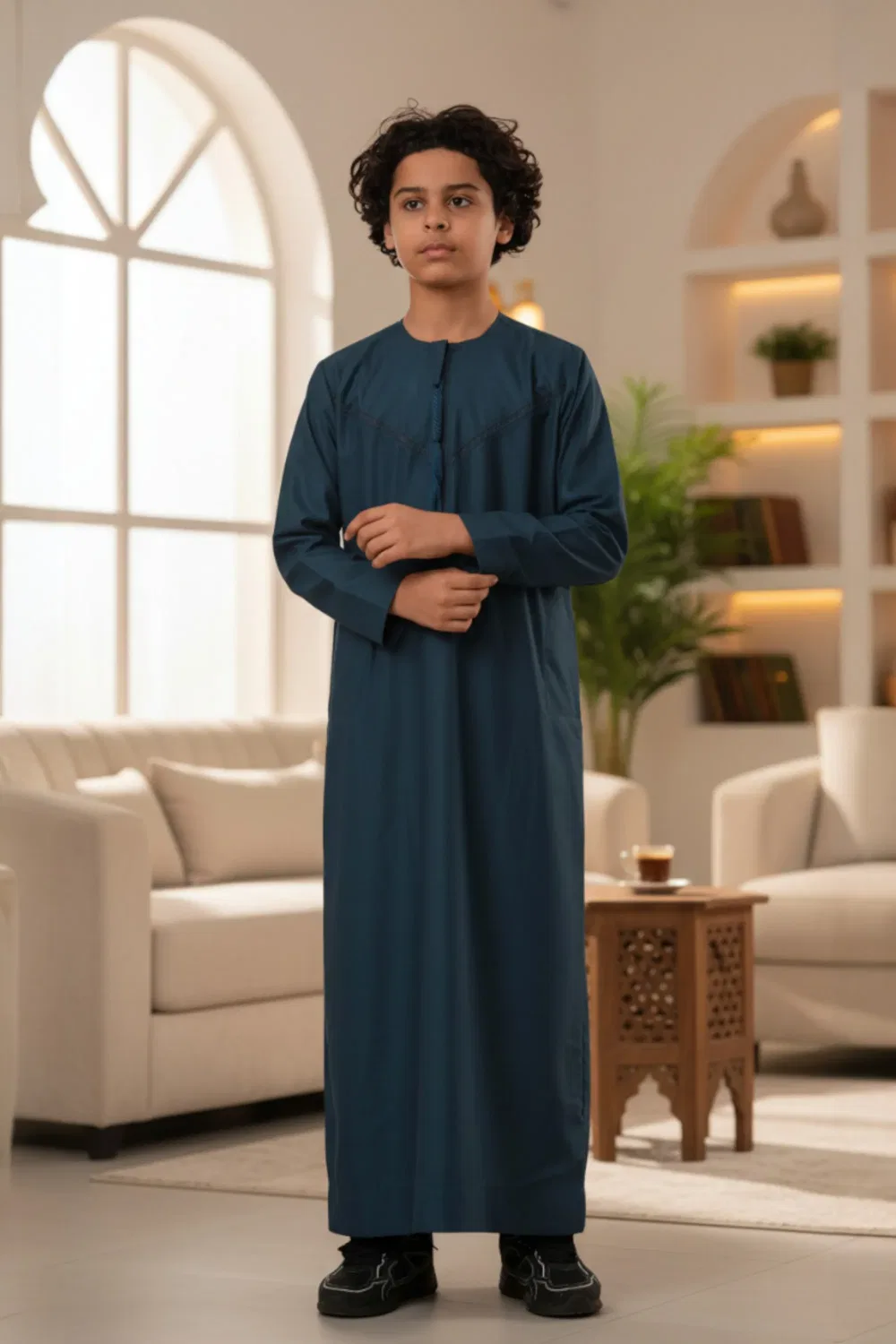 Детская джеллаба Moroccan thobe Infinity Leather, синий