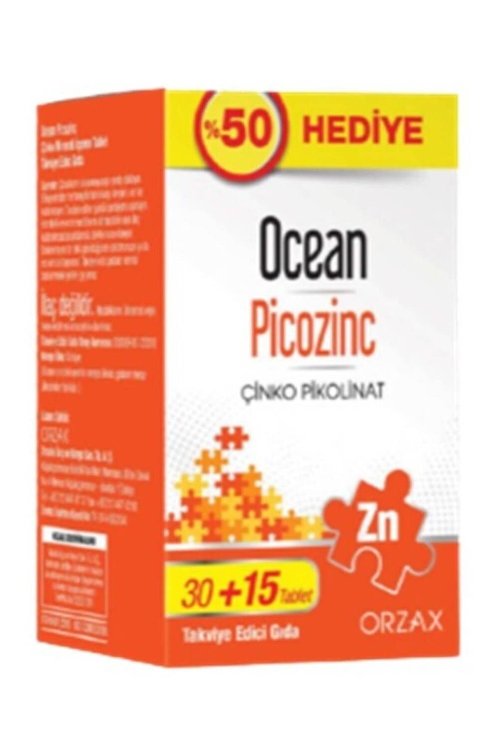 

Ocean Picozinc Zinc Supplement 15 мг 45 таблеток