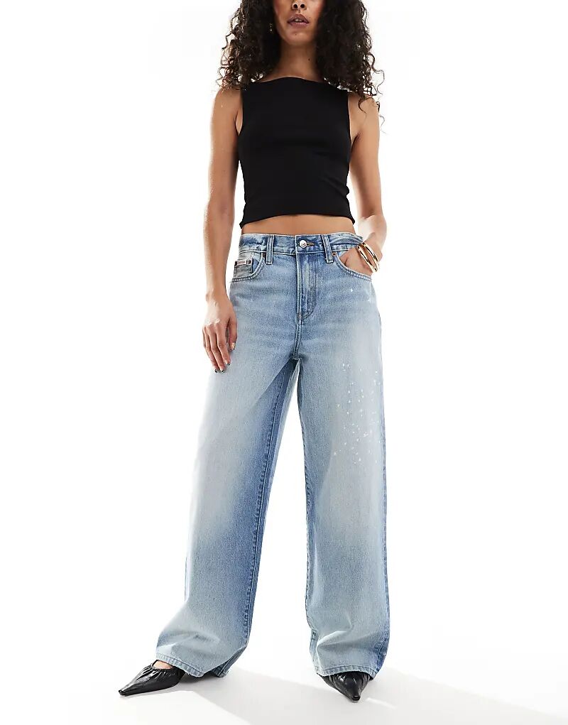 

Джинсы Calvin Klein Jeans с широкими штанинами и принтом в виде брызг кислотной стирки