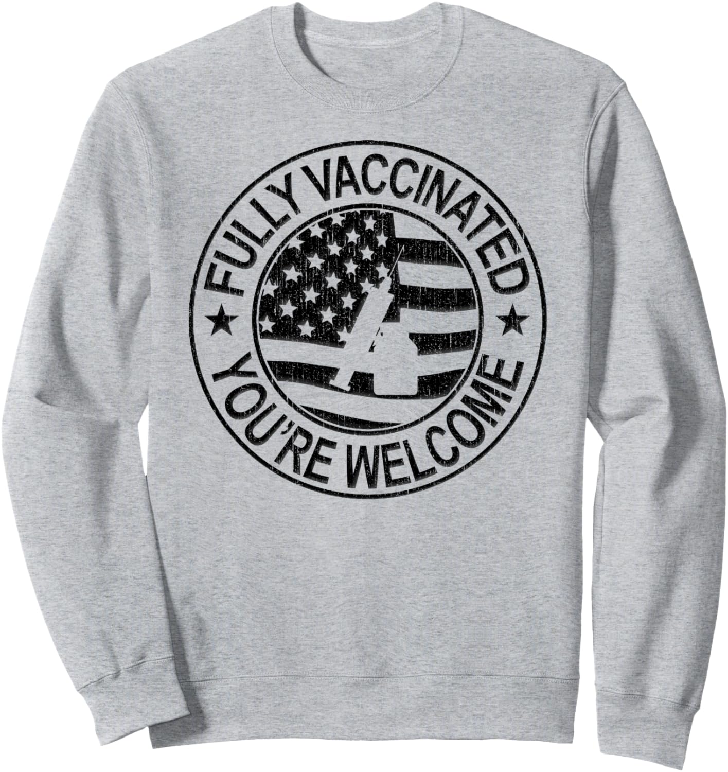 

Толстовка «Я вакцинирован», патриотическая американская толстовка с надписью «Полностью вакцинирован» Im Vaccinated Shirt Fully Vaccinated Gifts, серый