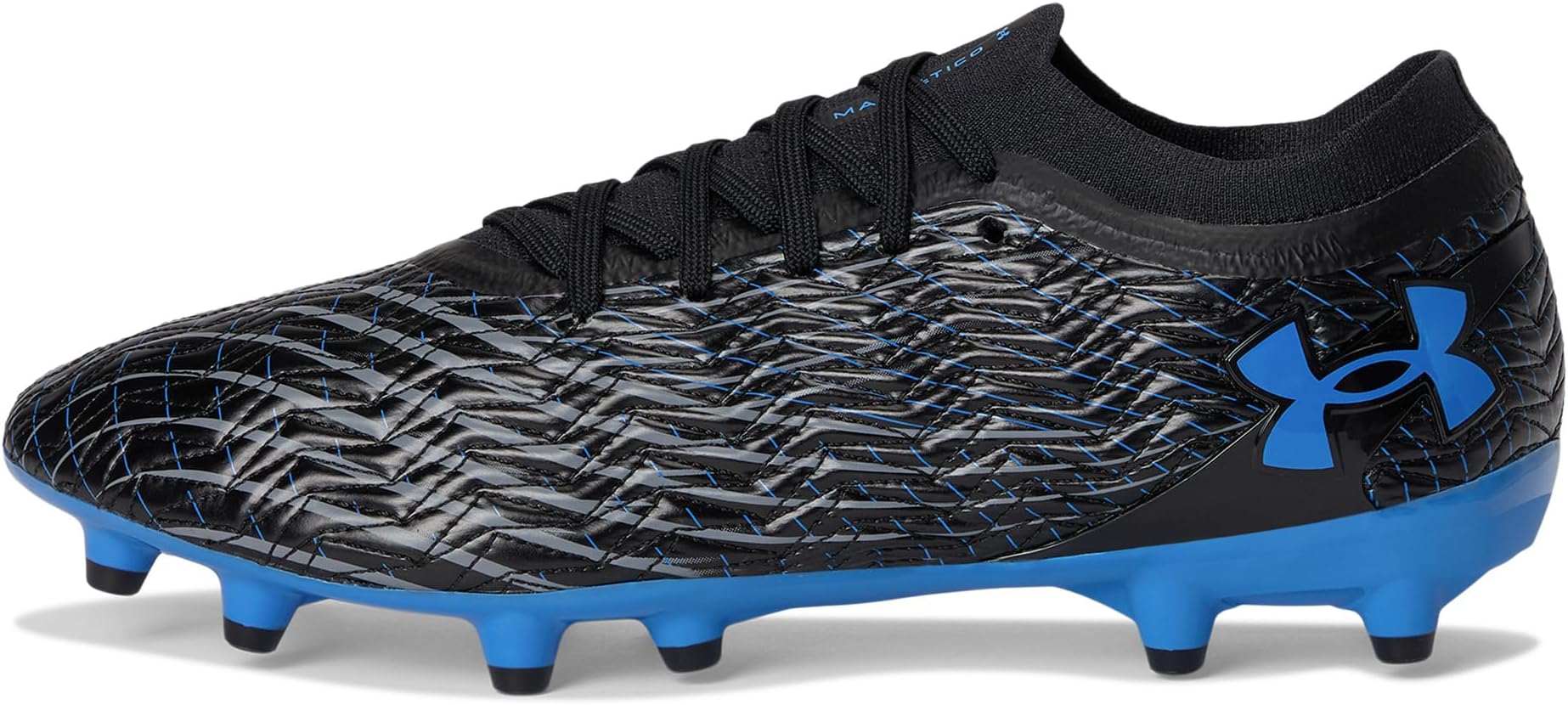 Кроссовки Under Armour Magnetico Pro 5 Soccer Cleats, цвет Black/Titan Gray/Blue Atlantis — фото 4