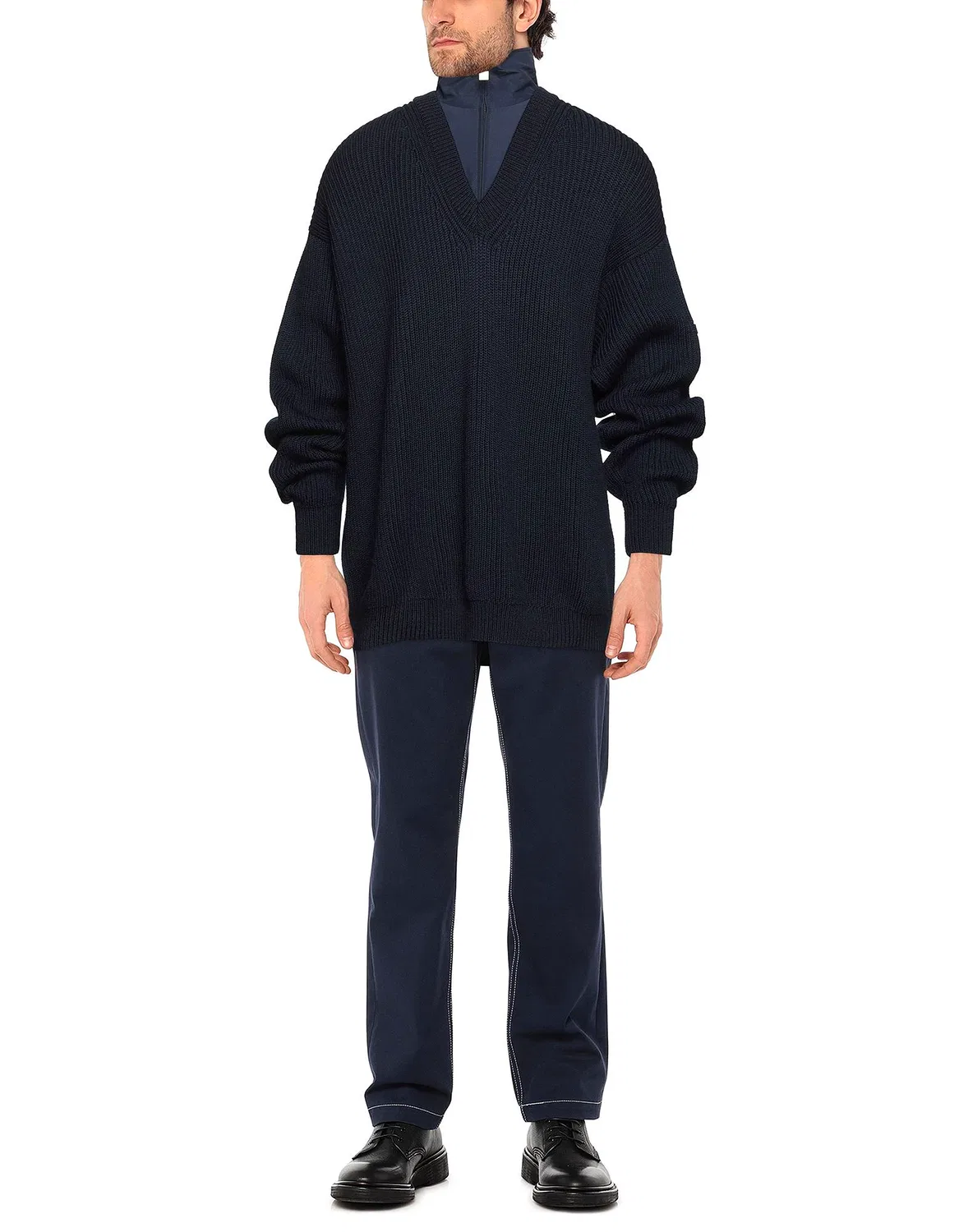Водолазка из шерсти Balenciaga Midnight Blue — фото 2