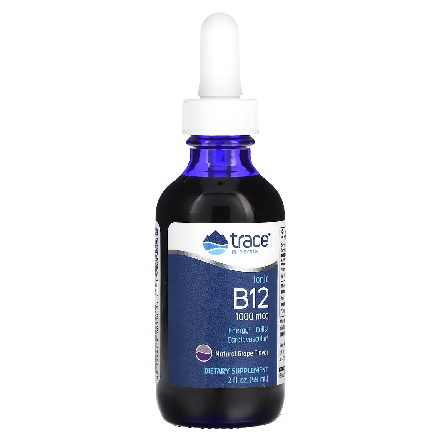 

Витамин B12 Trace Minerals Ionic Natural Grape 1000 мкг, 59 мл