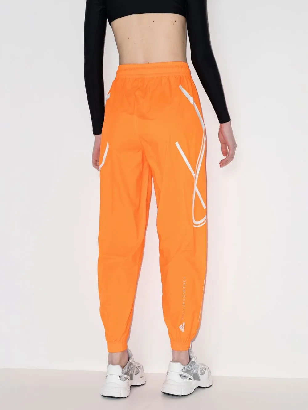 Легкие спортивные брюки с логотипом Adidas By Stella Mccartney, оранжевый — фото 3