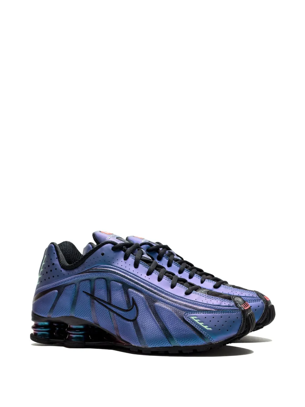 Кроссовки Shox R4 Iridescent/Black Nike, синий — фото 2