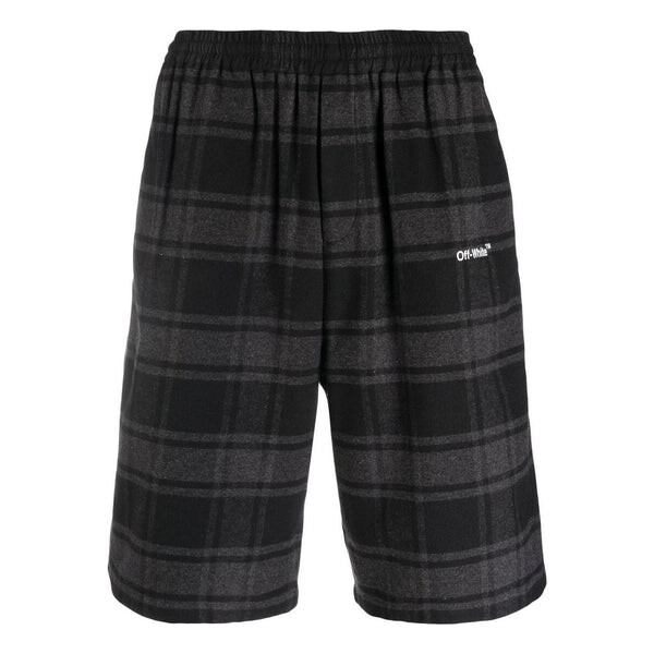 

Шорты check-print shorts 'black grey' Off-White, черный