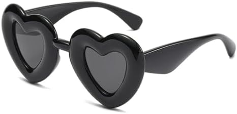 

Ретро-солнцезащитные очки в форме сердца конфетных цветов 2026 года для женщин, защита от ультрафиолета UV400, поляризованные зеркальные солнцезащитные очки для мужчин MTZJH, Black Gray