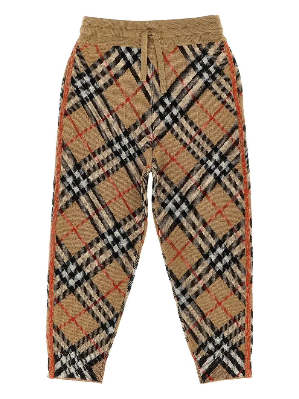 

Джоггеры в клетку BURBERRY KIDS, коричневый