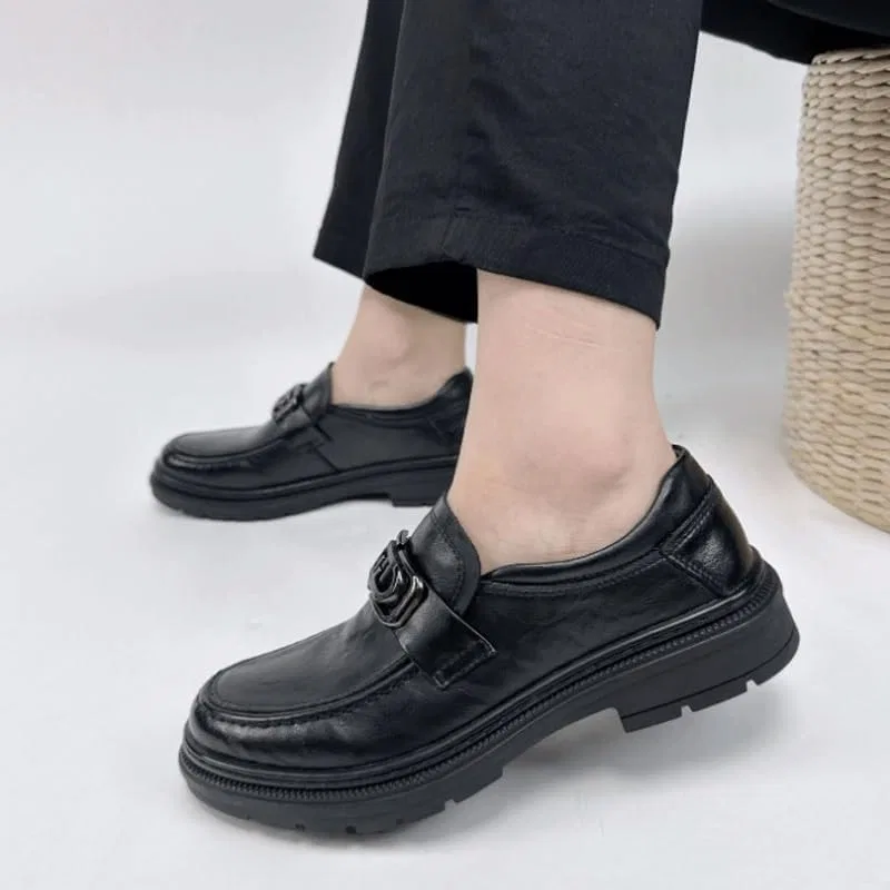 Лоферы кожаные, Mans, Loafers Leather Shoes, Black DHFIRUFSHLO — фото 3