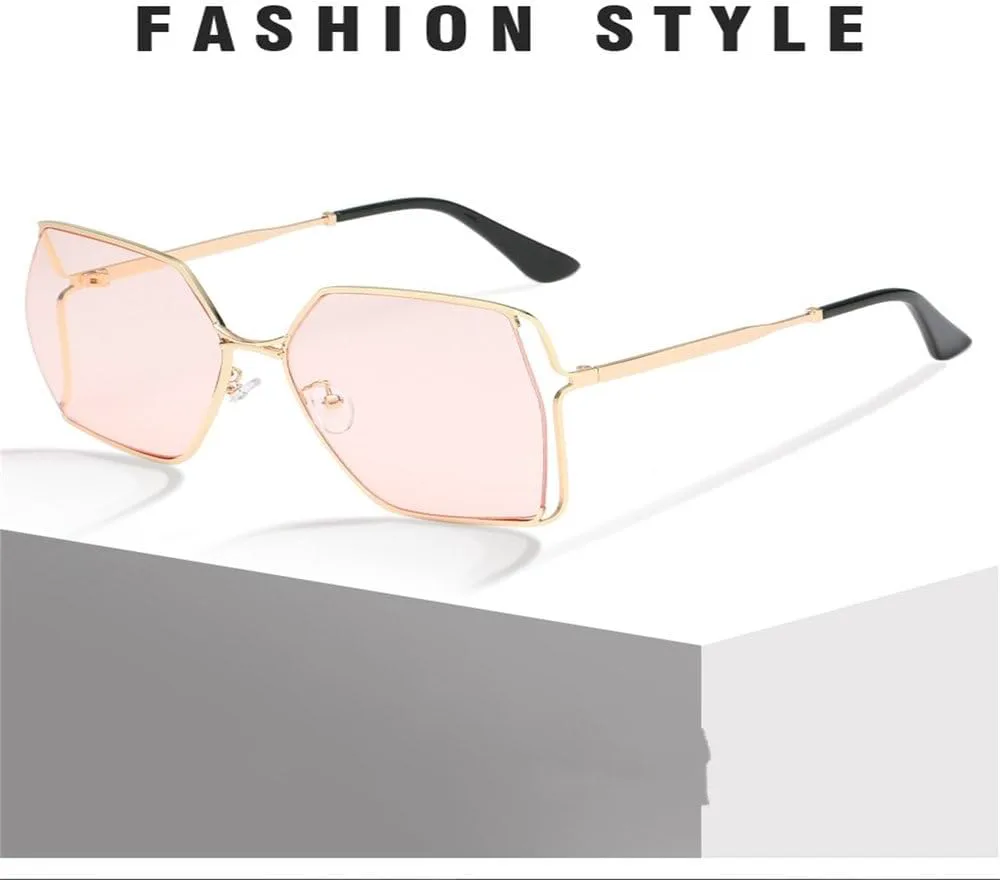 

Женские солнцезащитные очки с градиентным покрытием, увеличенного размера, с полыми линзами, винтажные, из сплава, зеленые, с защитой от УФ-излучения UV400 KTUCN, 3