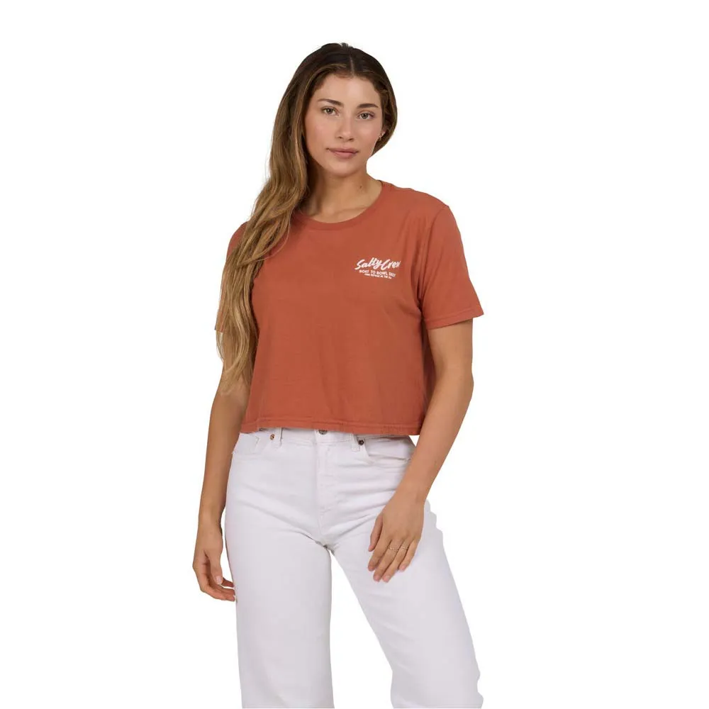 

Футболка с коротким рукавом Salty Crew Fish bowl crop, оранжевый