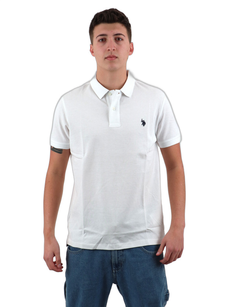 

Поло U.S. Polo Assn. с логотипом, белый