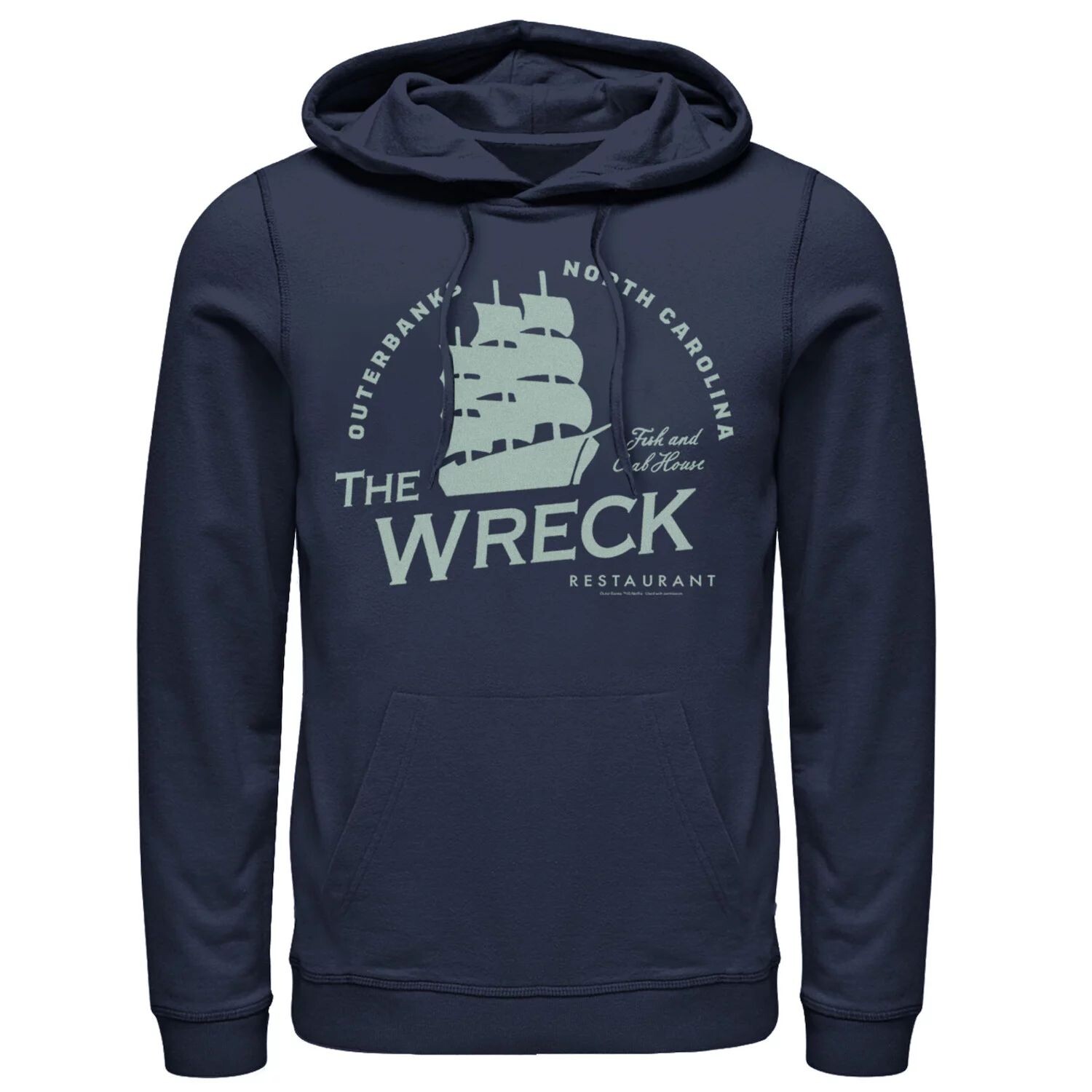 

Мужская толстовка с логотипом Outer Banks The Wreck Restaurant Ship Licensed Character