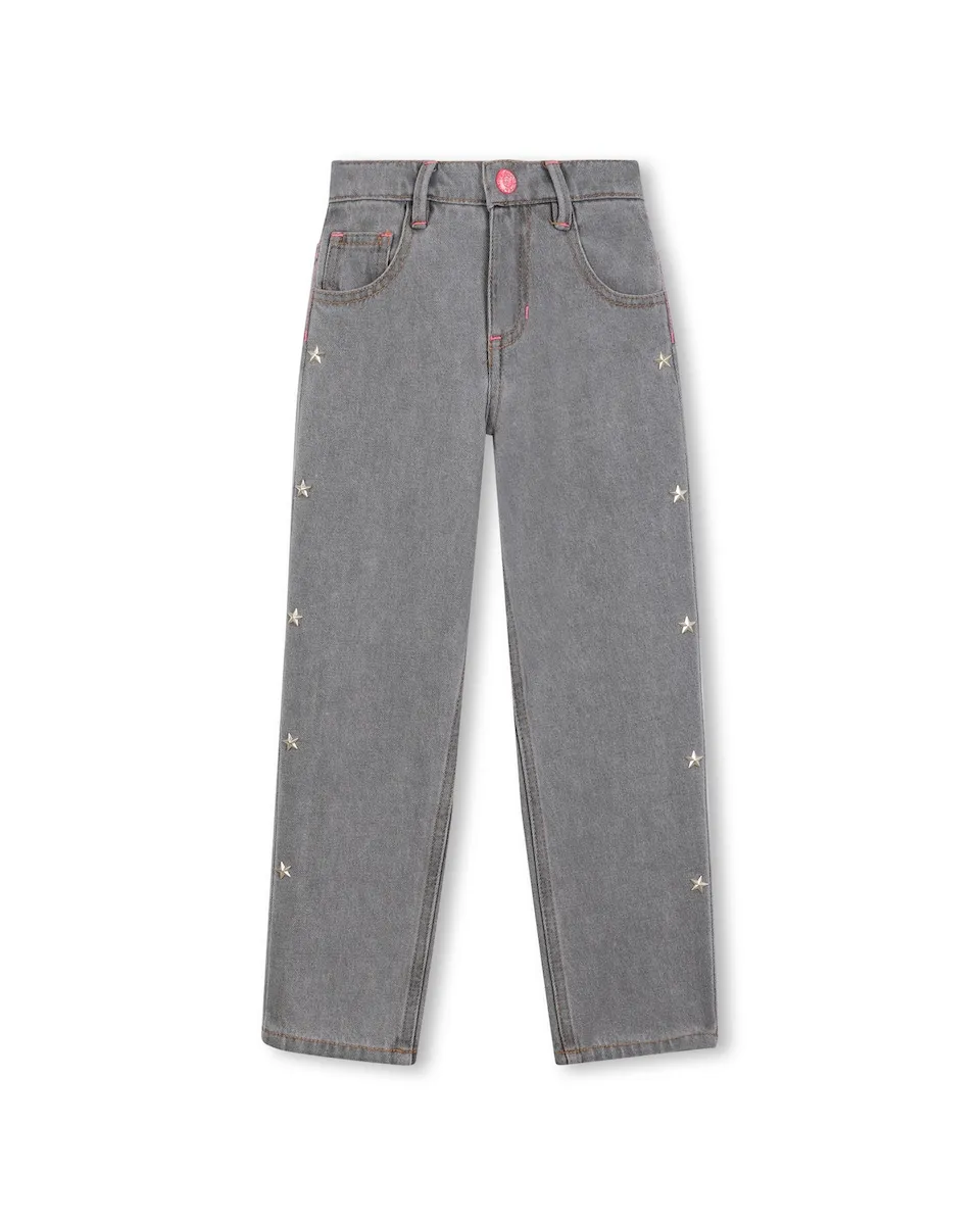 

Джинсы для девочки серого цвета из хлопка Billieblush