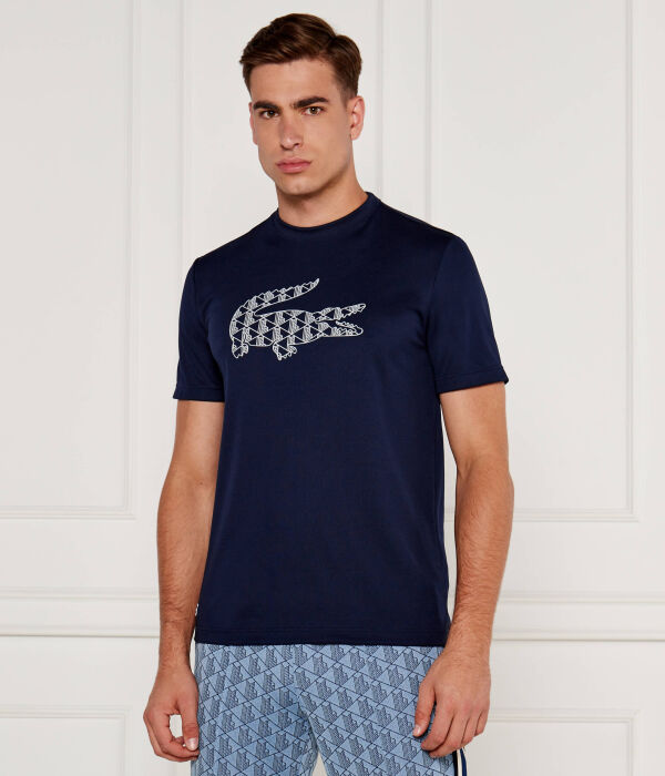 

Футболка мужская Lacoste с фирменным принтом, синий