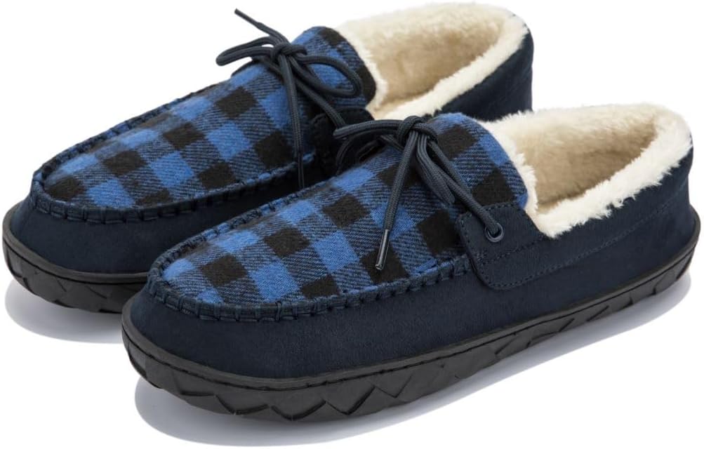 

Мужские мокасины MAINCH с стельками с эффектом памяти, теплой плюшевой подкладкой, для дома и улицы, размеры 7-16, синий