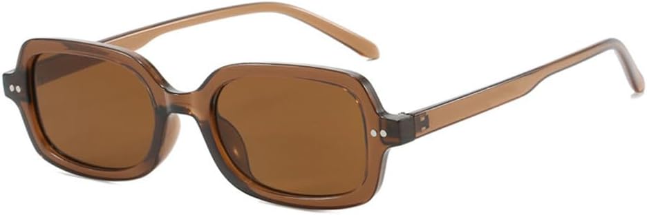 

Популярные модные маленькие прямоугольные солнцезащитные очки для женщин в стиле ретро с градиентным переходом, защита от УФ-излучения UV400, мужские солнцезащитные очки для чаепития WNCKSQ, Brown Tea