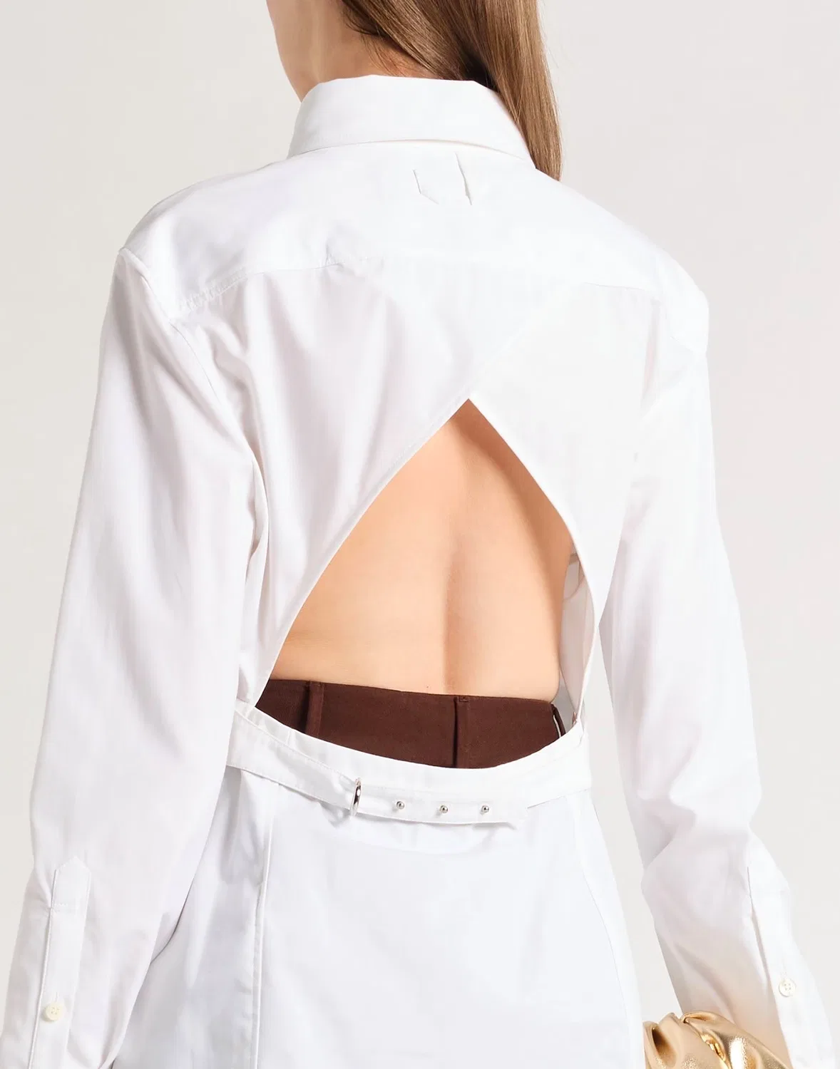 Рубашка белая JACQUEMUS — фото 4
