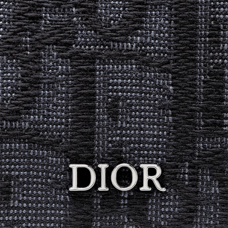 Кошелек с вышивкой для мужчин, черный DIOR, box(basic set+box) — фото 3