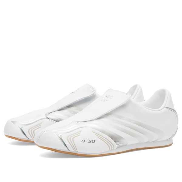 Кроссовки для тхэквондо f50 Adidas, White,Silver Met. & Iron Met. — фото 2