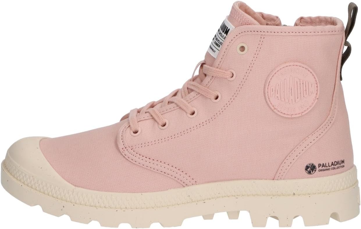 Кроссовки Palladium Pampa Hi Zip Organic, унисекс, розовый — фото 2